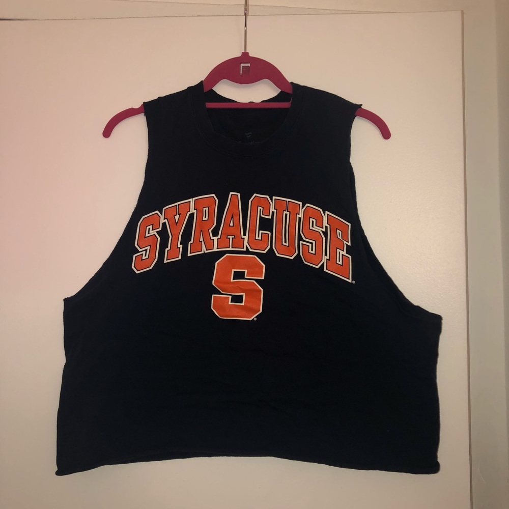 Muscle tee, cut from a size L.